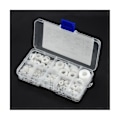 Miniatyrbillede 3 af 5: 500 stk. Hvide nylon flade skiver pakningssæt M2 M2.5 M3 M4 M5 M6 M8 M10 Plastforseglings O-ringe sortiment