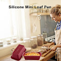 Miniatyrbilde 2 av 5: Silikon Mini Brødform 4-delt Sett Non-Stick Lett Slipp Rektangulær Silikon Mini Kakeform Suita