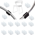 Miniatyrbilde 1 av 5: 32 stk. Stolbein Glider Rør Endestykke Bufferhette Stopper Møbel Gulvbeskytter U-form Plast Stolhetter (14mm, hvit)