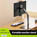 Miniatyrbild 4 av 5: Bärbart Monitorstativ Justerbart 360° Vridbart Fäste Surfplattahållare Kompatibel med Surfplatta Skrivbord