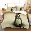 Pikkukuva 1 / 3: M21 Naapurini Totoro 3D-painettu vuodevaatesetti pussilakanalla, peittopussilla ja tyynyliinalla, lasten lahja UK SINGLE 135x200cm