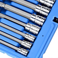 Miniatyrbillede 1 af 5: 10 Dele 4 tommer Spline Tip Bit Top Sæt M-Type Universal Muffe - Triple Square Spline Bit Top