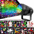 Miniatyrbilde 1 av 5: Scene LED Snøfnugglys Hvit Snøstormprojektor Julestemning Høytidsfest Spesielle Laserlamper Utendørs Innendørs Dekor EU Plug