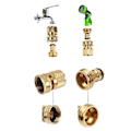 Miniatyrbilde 3 av 5: Messing 3/4-tommers gjenget hurtigkobling, hagevannkobling, bilvaskemaskin hann/hunn 3/4