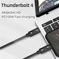 Miniatyrbillede 2 af 5: Thunderbolt 4 Kabel USB C 8K 60Hz Certificeret 40 Gbps Høj Hastighed PD100W til Macbook Pro Acer USB 4 C42