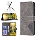 Miniatyrbillede 4 af 5: BINFEN COLOR BF05 Kompatibel med Huawei Mate 60 Pro / Mate 60 Pro+ Wallet Præget Læder Telefon Cover Stativ Grey