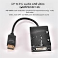 Miniatyrbillede 4 af 5: DP til VGA DVI 3-i-1 Adapterkabel DP Én-Til-Tre Videokonverter Understøtter 1080P, Egnet til Pro