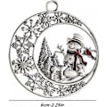 Miniatyrbild 4 av 4: Julgransprydnad i massiv tenn – Juldekorationer i metall med dubbelsidigt tryck, DIY-hantverk för upphängning