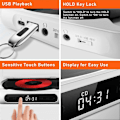 Miniatyrbilde 5 av 5: Bærbar CD-spiller Bluetooth-høyttaler, LED-skjerm, Stereospiller, Veggmonterbar CD-musikkspiller med