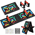 Miniatyrbillede 1 af 3: 12 i 1 sammenklappelig Push Up Rack Board Træningscenter Fitness System Træningsøvelsesstativer til Kropstræning