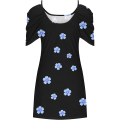 Pikkukuva 4 / 5: Naisten kukkakuvioinen mekko kesäksi, spagettiolkaimet, hihaton mekko 3-Black L