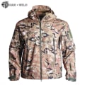 Miniatyrbilde 1 av 5: Jaktjakker Myk Militær Taktisk Jakke Mann Kamp Vanntett Fleece Herreklær Multicam Frakk Vindjakker CP-Camouflage L for 70-80kg