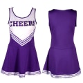 Pikkukuva 3 / 4: Tyttöjen cheerleader-asu, lukion pompoms-cosplay-naamiaisasu, juhlat, karnevaali, Halloween Blue M-Cheerleader