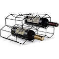Miniatyrbilde 1 av 5: Vinstativ - Holder for 7 flasker for vinoppbevaring, frittstående vinstativ for vinkjeller barskap, vinstativ for kjøkken (hvit)