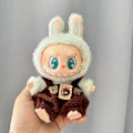 Miniatyrbild 1 av 5: 17cm Mini Plyschdockas Kläder Outfit Tillbehör För Korea Kpop Exo Labubu I II Idol Dockor Sittande Party Overaller Kläder Gåva 3