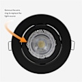Pikkukuva 4 / 5: LED-kohdevalaisimet Kehys Säädettävä alasvalo LED-pidikkeet Aukko 70mm MR16-lampunpidikkeelle Upotettu LED-kohdevalo, A