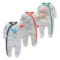 Miniatyrbild 1 av 5: Våren Baby Pyjamas Flickor Pojkar Jumpsuit 131 % bomull Andas Mjuk Jumpsuit Fluorescent green 9-12M
