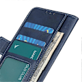 Miniatyrbillede 4 af 5: Kompatibel til Honor X7a 5G Ko Læder Tekstur Telefon Læder Cover Wallet Stand Telefon Etui Blue