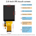 Pikkukuva 3 / 5: 2,8 tuuman mini jaettu näyttö HDMI-yhteensopiva näyttö 480x640 resoluutio täysi näkymä RGB IPS universaali Ca