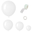 Miniatyrbild 1 av 5: Vit Ballongbåge Kit Vit Latexballong Ballongkrans Tillbehör