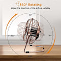 Miniatyrbild 4 av 5: [ Liten Tyst Kraftfull Metallfläkt ] USB-driven Portabel Fläkt, Starkt Luftflöde & 360° Rotation Personlig Bordsfläkt för Hemmakontor