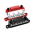Miniatyrbillede 1 af 5: 250A 12V Samleskinne Batteri Strømfordelingsblok Bil Audio 12 Volt DC Samleskinne 4 x 3/8 Tommer Stolper 6 x