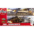 Miniatyrbild 1 av 4: Airfix Classic Conflict Tiger 1 vs Sherman Firefly Vc 1:72 Modellbyggsats multifärg