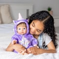 Miniatyrbild 3 av 3: Tiny Treasures Unicorn All-In-One Outfit Dockkläder Lila