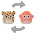 Miniatyrbild 1 av 3: Squishmallows Flip A Mallows Lexie the Cheetah/Elton the Monkey multifärg