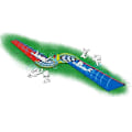Miniatyrbild 3 av 3: Face-Off Racing Slide Vattenbana multifärg