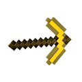 Miniatyrbild 2 av 2: Minecraft Gold Pickaxe multifärg