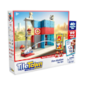 Miniatyrbild 1 av 7: Tile Town Magnetiskt Byggset Brandstation multifärg
