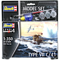 Miniatyrbild 1 av 5: Revell Model set German Submarine Type VII C/41 1:350 Modellbyggsats multifärg