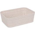 Pikkukuva 1 / 2: Korg Förvaring Beige Flätad Plast 19x13,5 cm 2-pack Beige