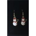 Miniatyrbillede 1 af 3: Örhänge Jul Snögubbe White Snögubbe