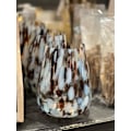 Pikkukuva 2 / 3: Lykta Glas Mönstrad Brun/Vit 15 cm Transparent