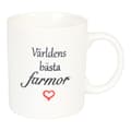 Mugg Världens bästa farmor White