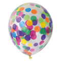Pikkukuva 1 / 2: Ballong Konfetti Prickar Färgglada 6-pack 30 cm Latex Multicolor