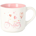 Pikkukuva 3 / 4: Mugg Rosa Cykel Bil Moped Hjärtan White