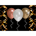 Miniatyrbillede 3 af 3: Ballong Metallic Silver 8-pack Latex Silver