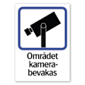 Miniatyrbild 4 av 4: Stickers Området Kamera bevakas Larm A4 multifärg