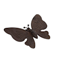 Miniatyrbillede 1 af 3: Fjäril Metall Magnet 11 cm Brown