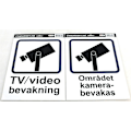 Miniatyrbild 3 av 4: Stickers TV/Videobevakning A4 kamera multifärg
