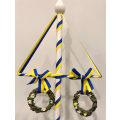 Miniatyrbild 2 av 3: Midsommarstång Trä/poly 37 cm Vit