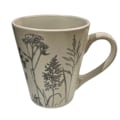 Miniatyrbilde 1 av 4: Mugg Blommor Blad Svart Black