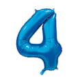 Miniatyrbillede 1 af 3: Ballong Siffra 4 Blå 86 cm Blue