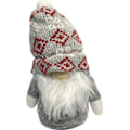 Miniatyrbild 1 av 2: Tomte Luva Grå/Röd mönstrad 13 cm grå