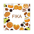 Miniatyrbillede 3 af 3: Kaffeservietter Fika 25x25cm Multicolor