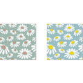 Miniatyrbild 1 av 3: Servett Daisy 33x33cm 2-pack multifärg