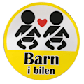 Pikkukuva 1 / 2: Stickers Barn i bilen 4-pack Multicolor